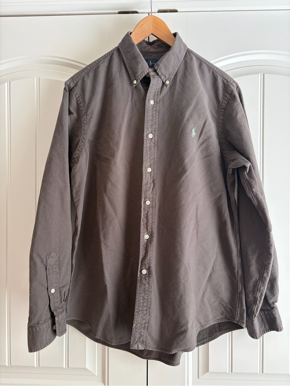 Ralph Lauren Men's Long Sleeve Gray Button Down Shirt Size Large